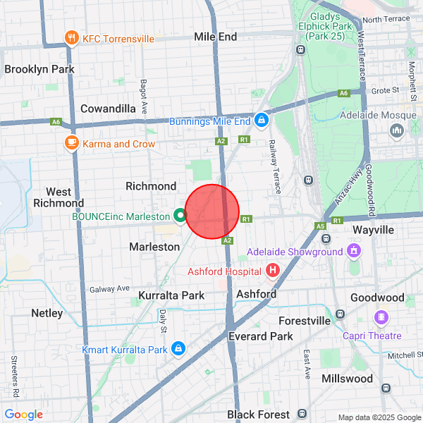 map of delivery location