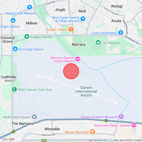 map of departure location
