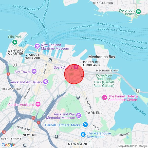 map of delivery location