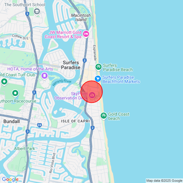 map of delivery location