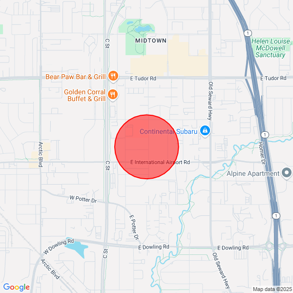 map of delivery location