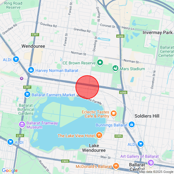 map of delivery location