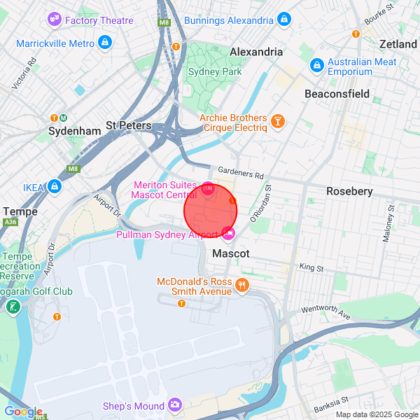 map of delivery location