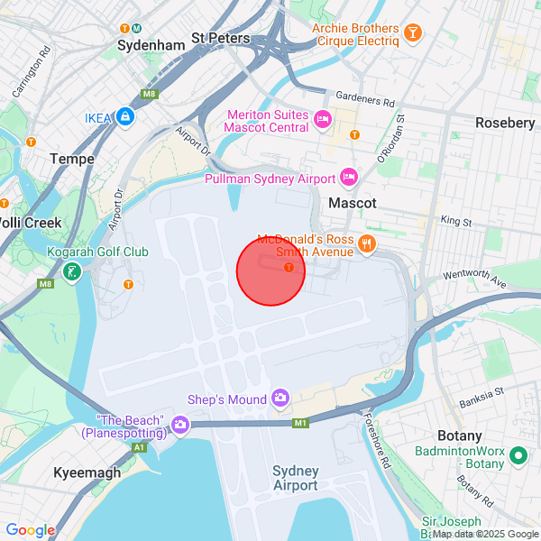 map of departure location