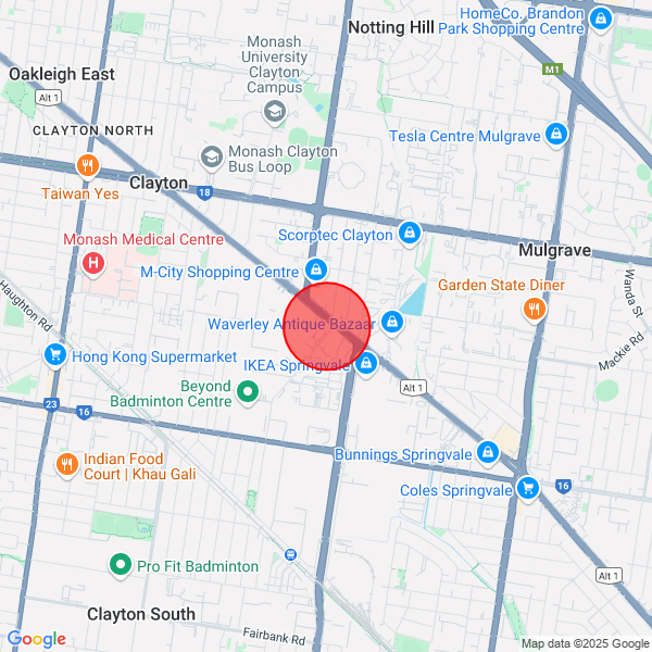map of delivery location