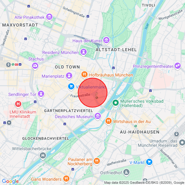 map of delivery location