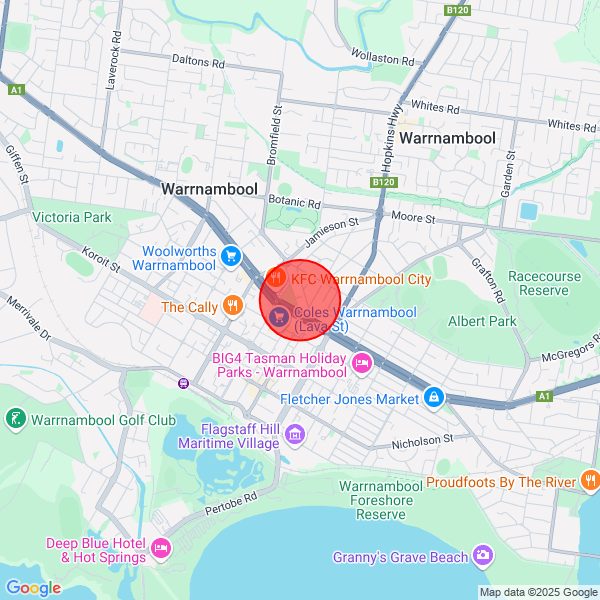 map of delivery location