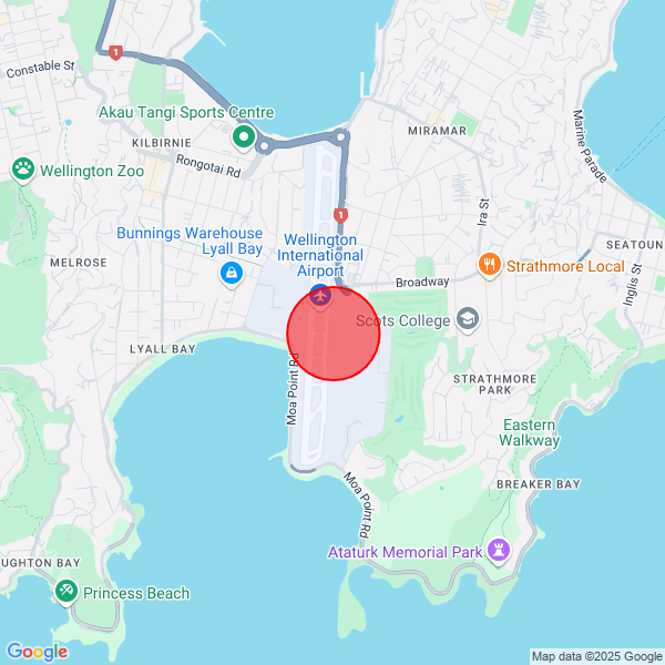map of departure location