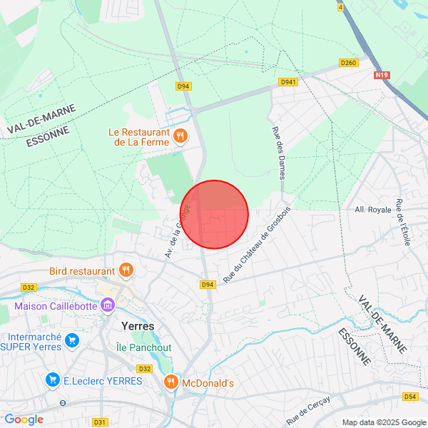 map of delivery location