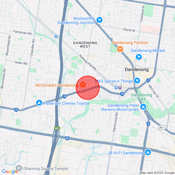 map of delivery location
