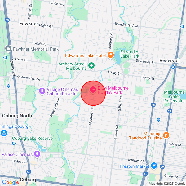 map of delivery location