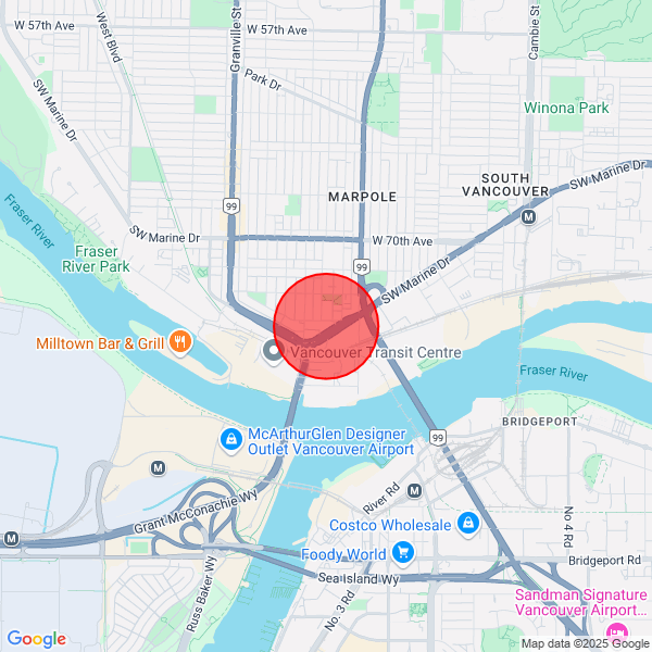 map of delivery location