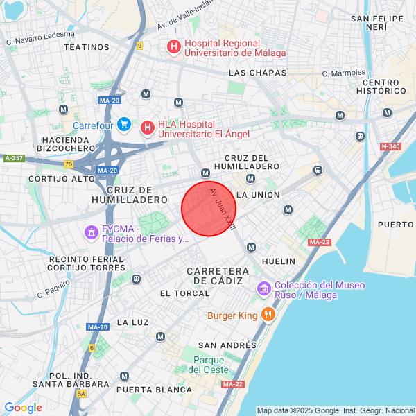 map of delivery location