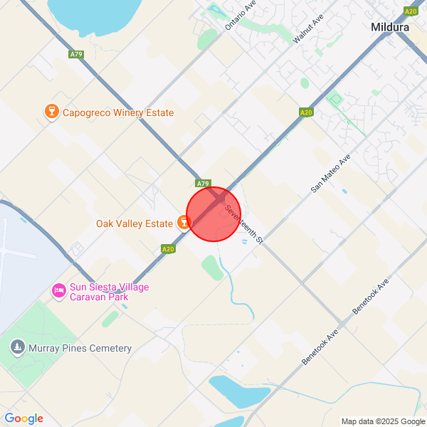 map of delivery location