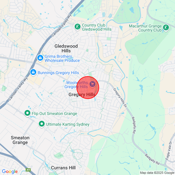 map of departure location