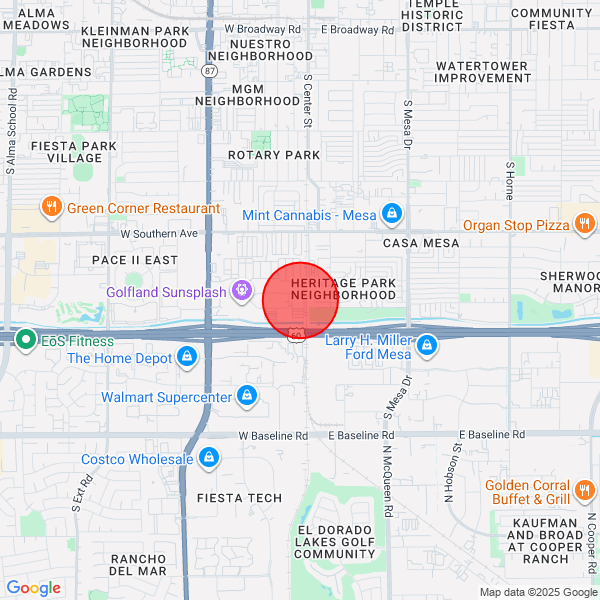 map of departure location