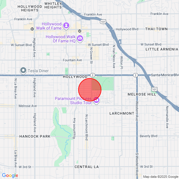 map of delivery location