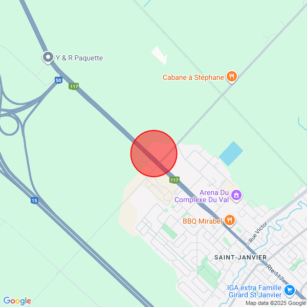 map of departure location