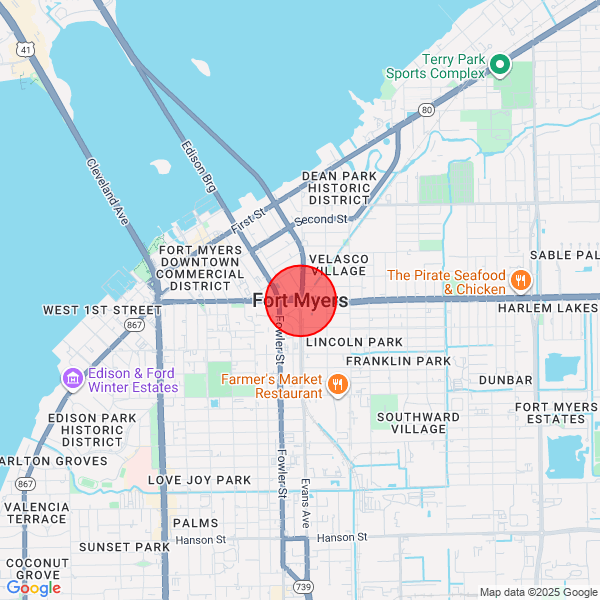 map of departure location