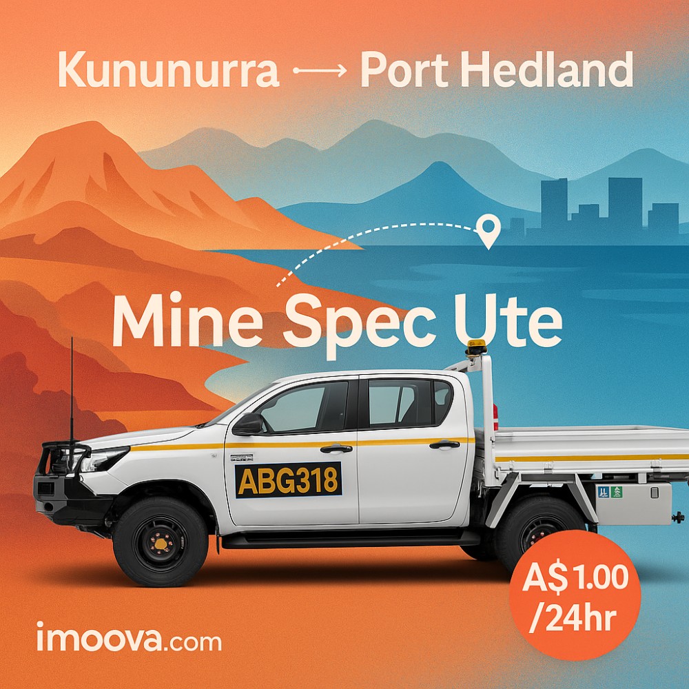Mine Spec Ute available for relocation from Kununurra to Port Hedland
