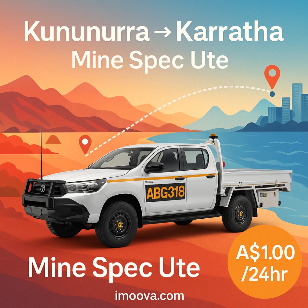 Mine Spec Ute available for relocation from Kununurra to Karratha