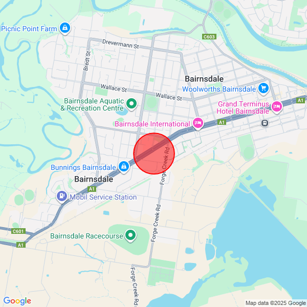 map of departure location