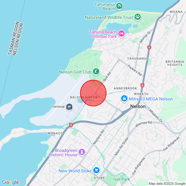 map of departure location