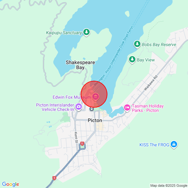 map of delivery location