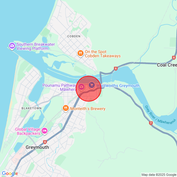map of delivery location
