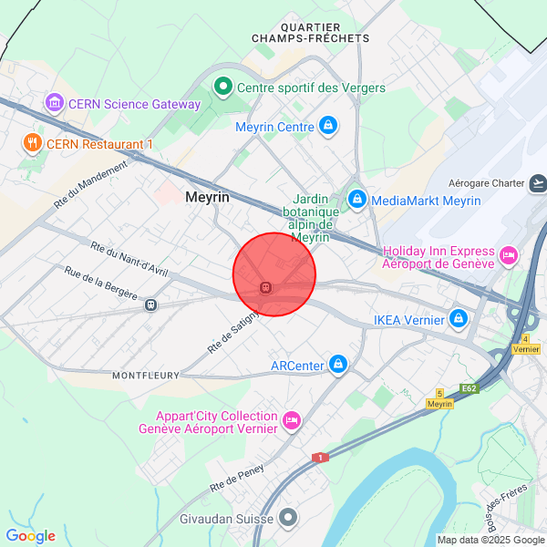 map of delivery location