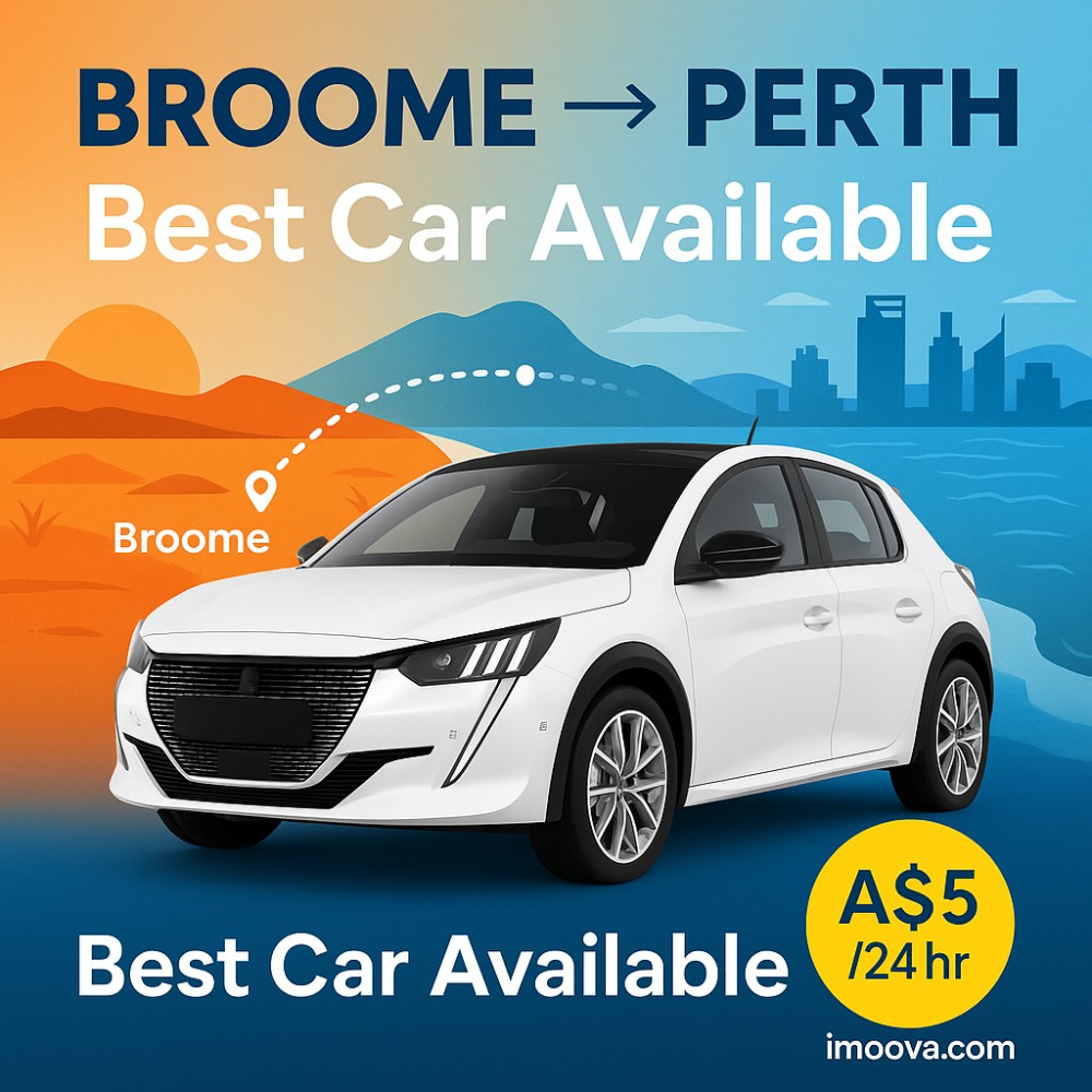 Best Car Available available for relocation from Broome to Perth
