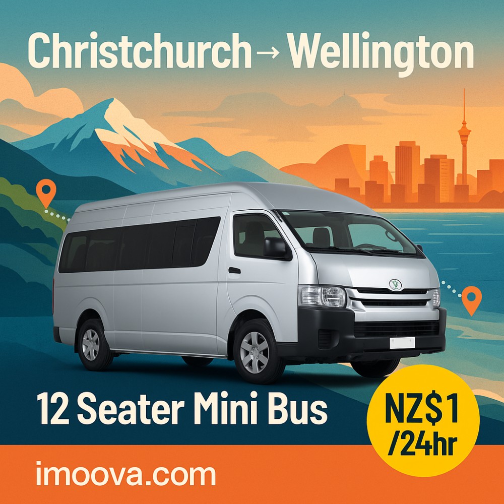 12 Seater Mini Bus available for relocation from Christchurch to Wellington