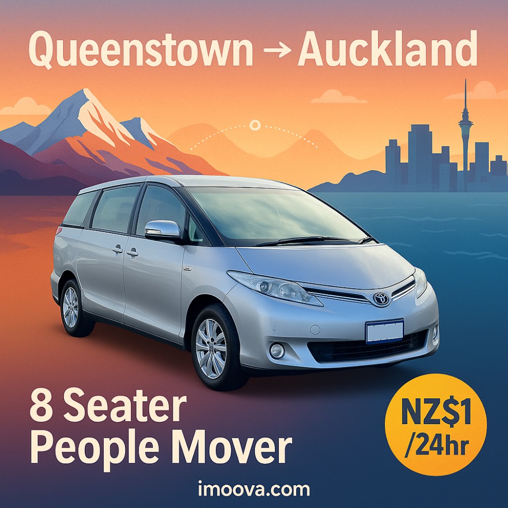 8 Seater People Mover available for relocation from Queenstown to Auckland
