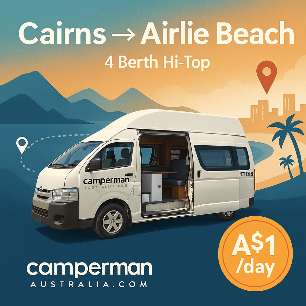 4 Berth Hi-Top available for relocation from Cairns to Airlie Beach