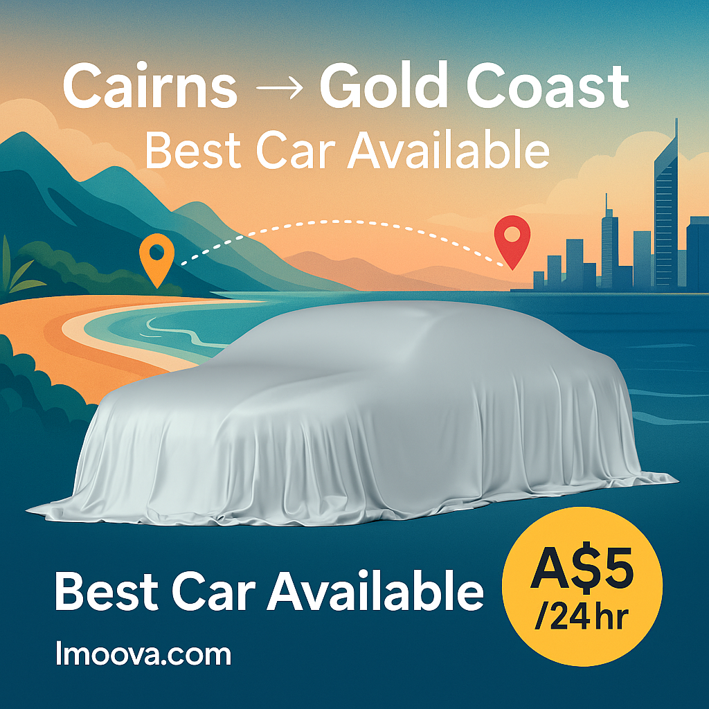 Best Car Available available for relocation from Cairns to Gold Coast