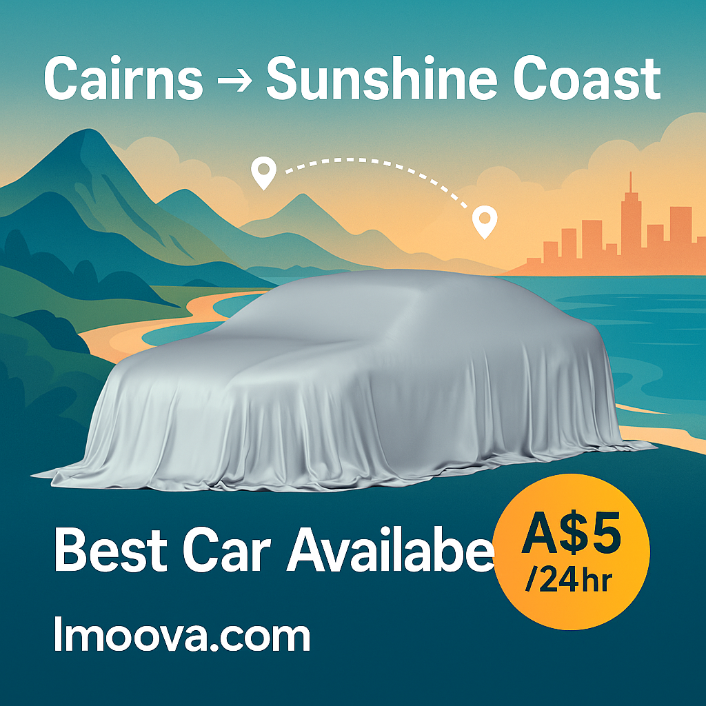 Best Car Available available for relocation from Cairns to Sunshine Coast