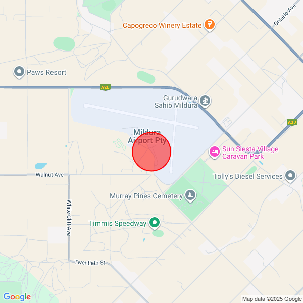 map of departure location