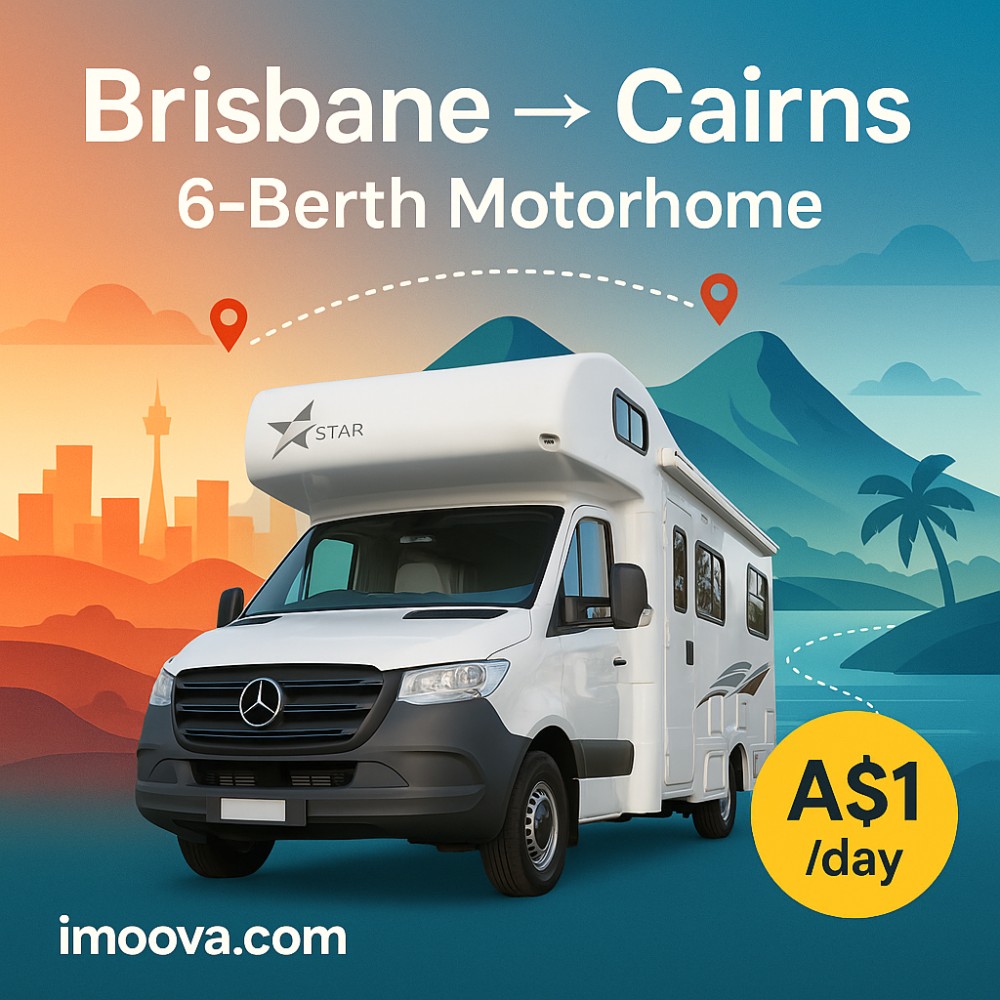 6-Berth Motorhome available for relocation from Brisbane to Cairns