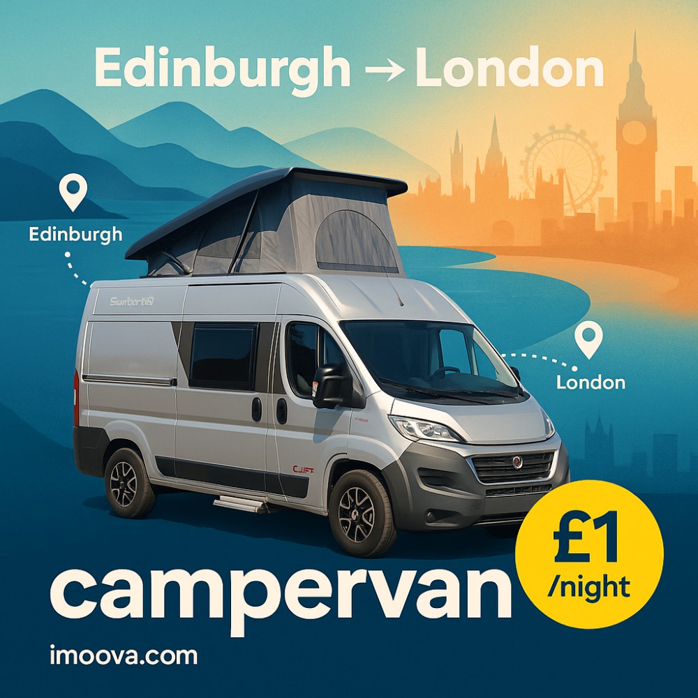 campervan available for relocation from Edinburgh to London