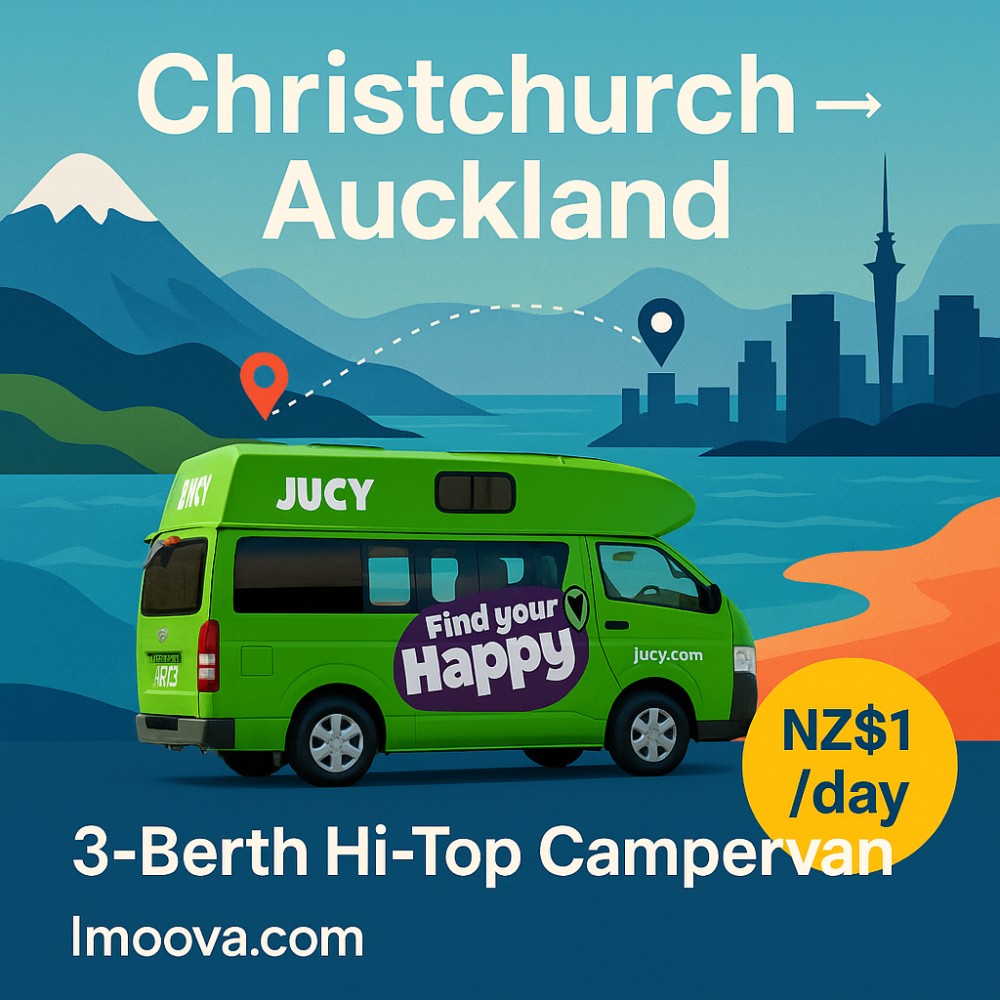 3-Berth Hi-Top Campervan available for relocation from Christchurch to Auckland
