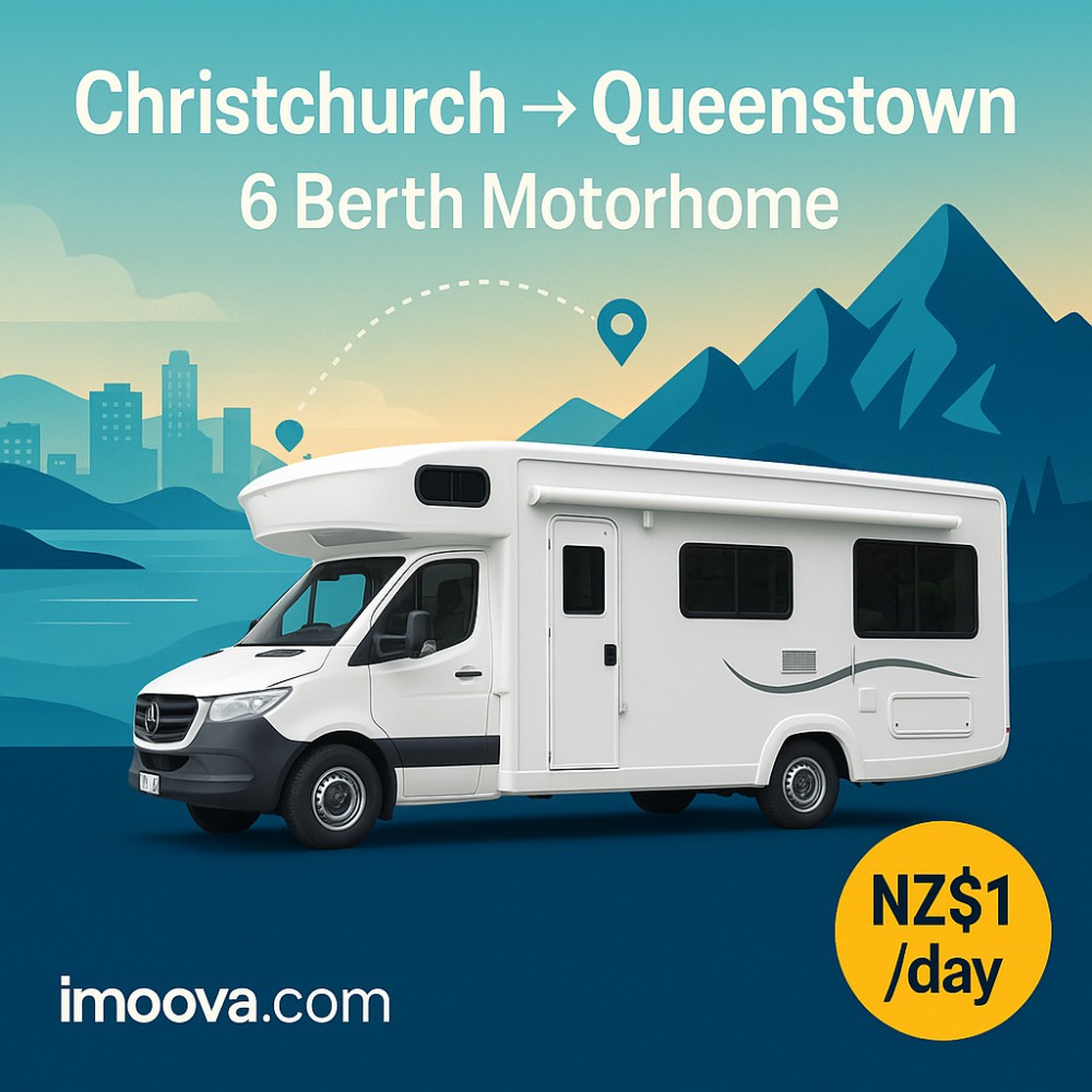 6 Berth Motorhome available for relocation from Christchurch to Queenstown