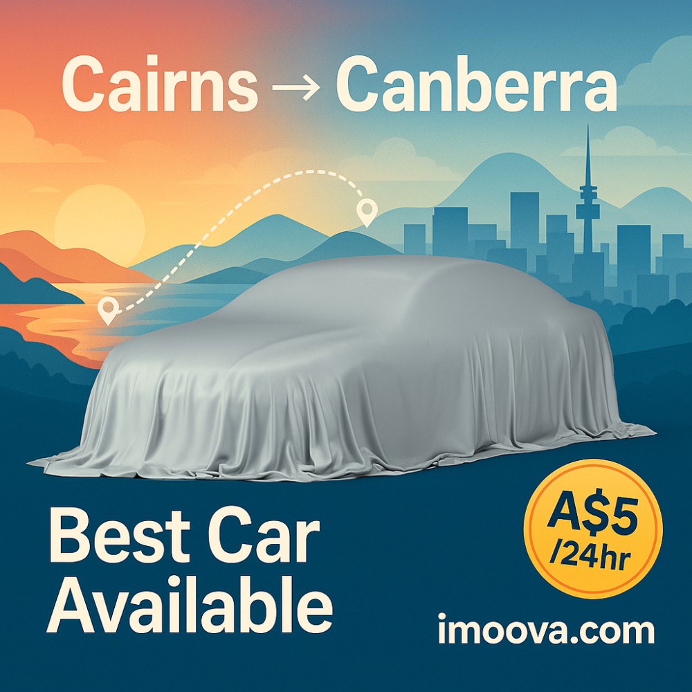 Best Car Available available for relocation from Cairns to Canberra