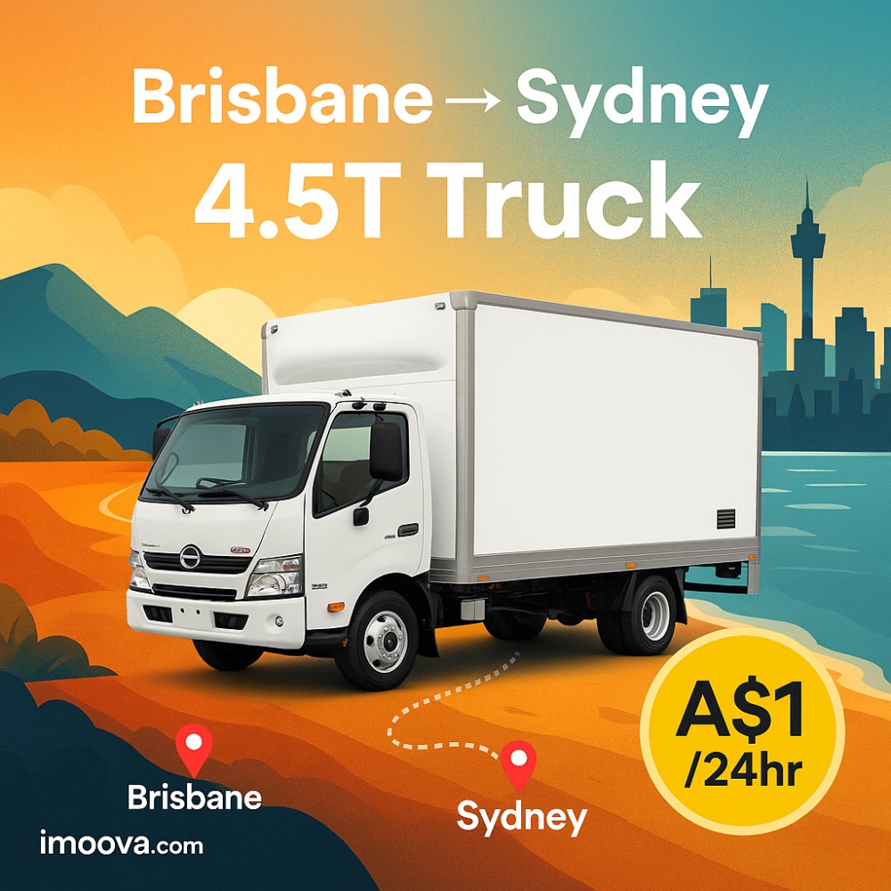 4.5T Truck available for relocation from Brisbane to Sydney