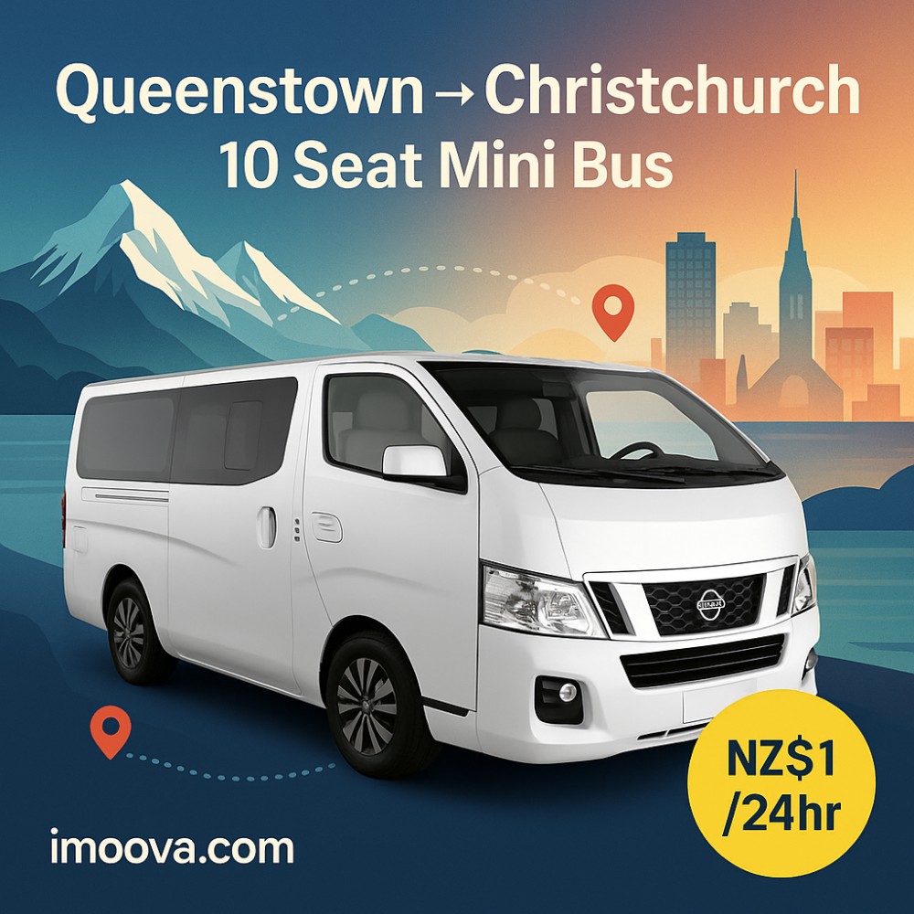 10 Seat Mini Bus available for relocation from Queenstown to Christchurch