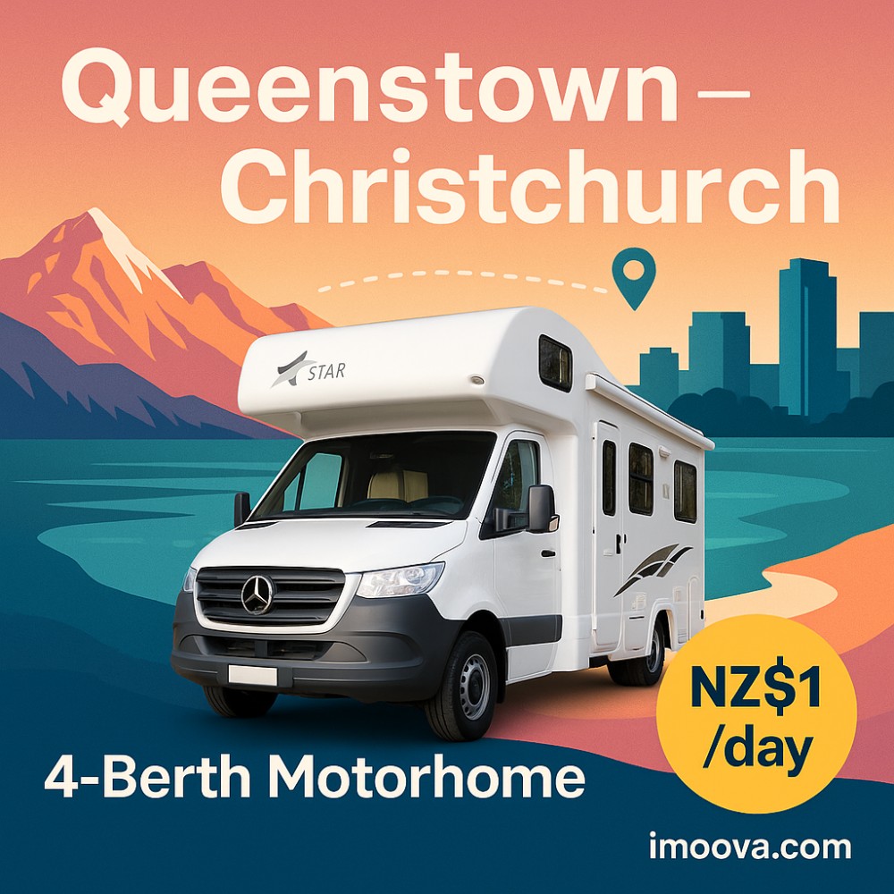 4-Berth Motorhome available for relocation from Queenstown to Christchurch