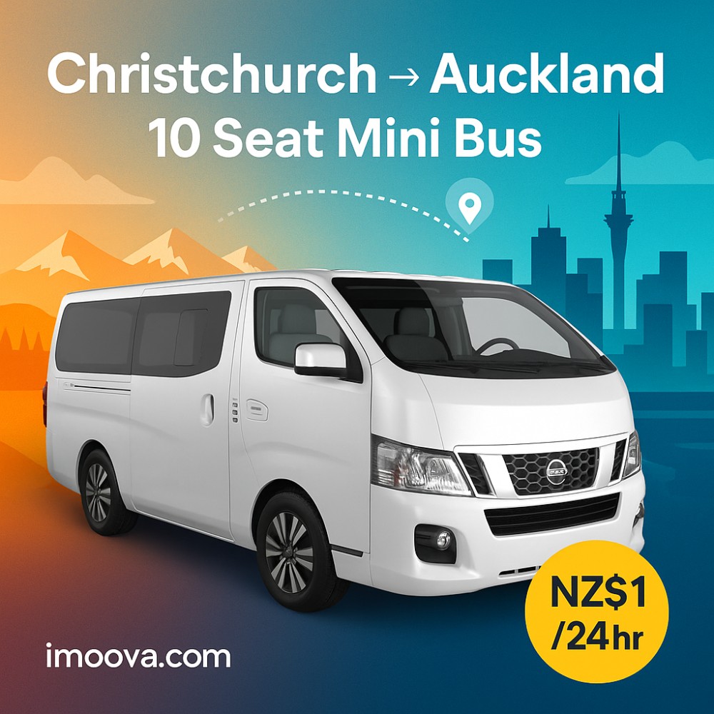 10 Seat Mini Bus available for relocation from Christchurch to Auckland