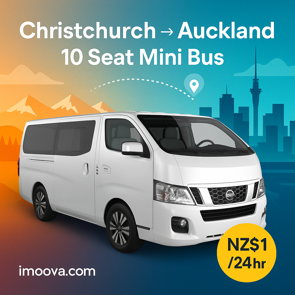 10 Seat Mini Bus available for relocation from Christchurch to Auckland