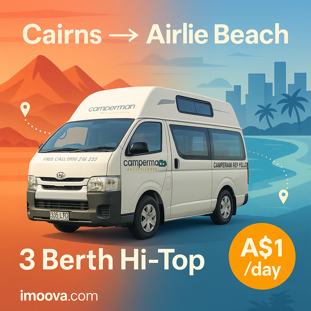 3 Berth Hi-Top available for relocation from Cairns to Airlie Beach