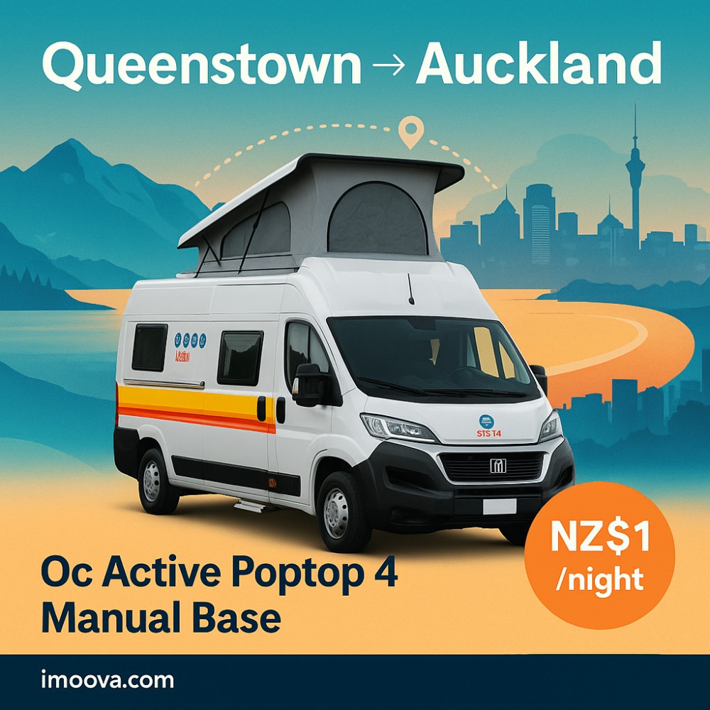 Oc Active Poptop 4 Manual Base available for relocation from Queenstown to Auckland