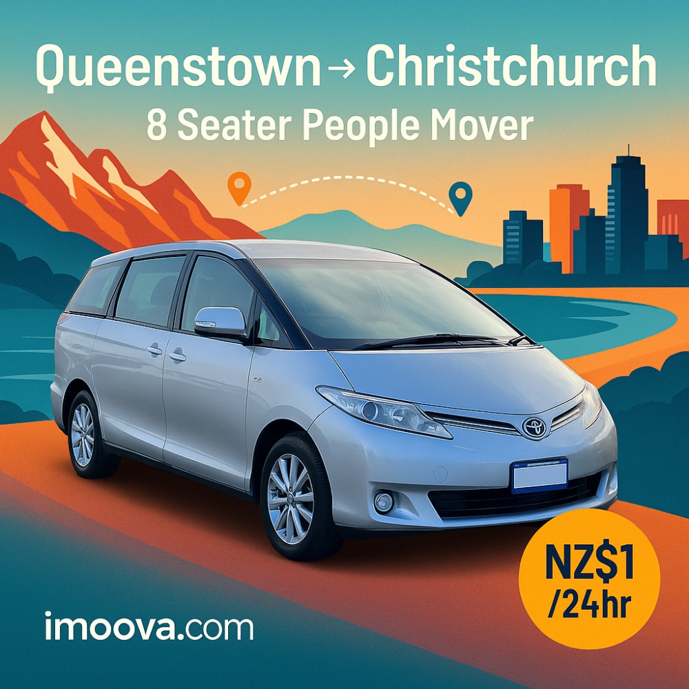 8 Seater People Mover available for relocation from Queenstown to Christchurch